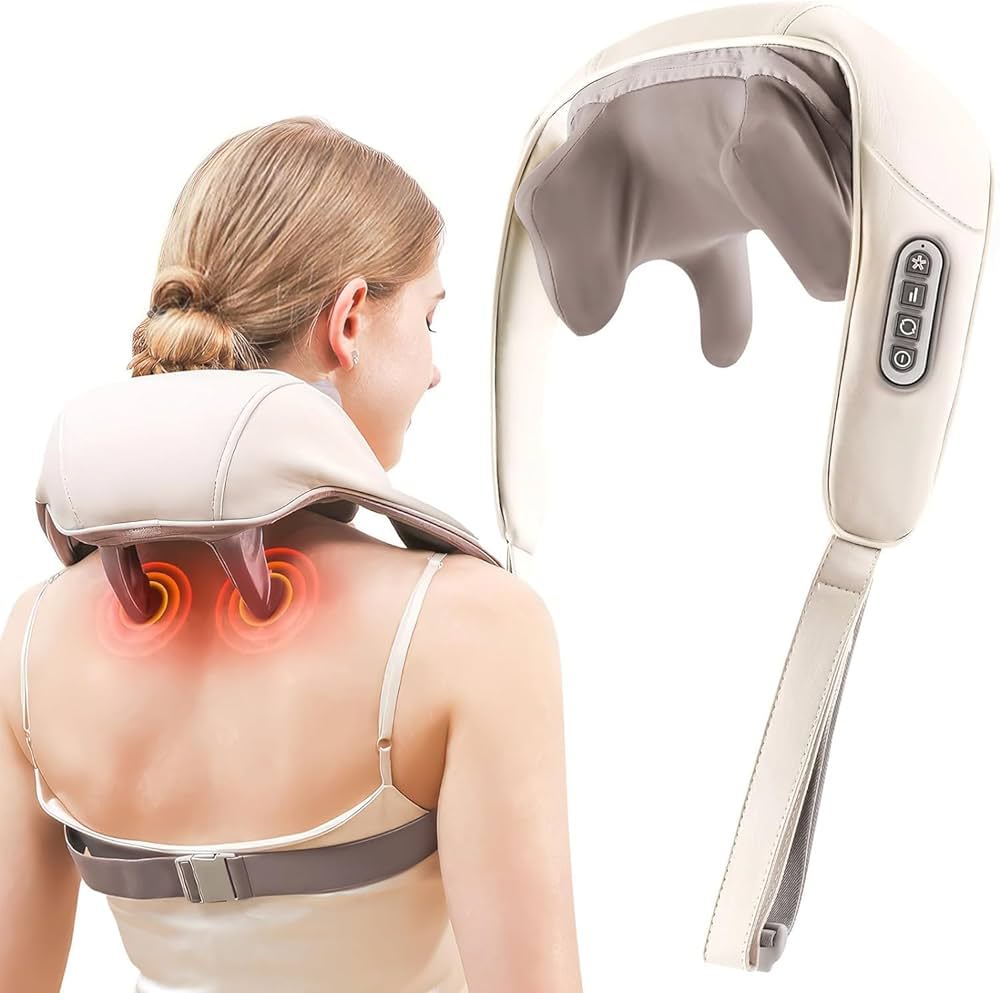 Neck & Shoulder Massager – Infrared Heating with 3D Kneading Rollers