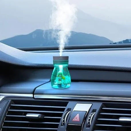 Mermaid Aquarium Humidifier – LED Light & Cool Mist Diffuser