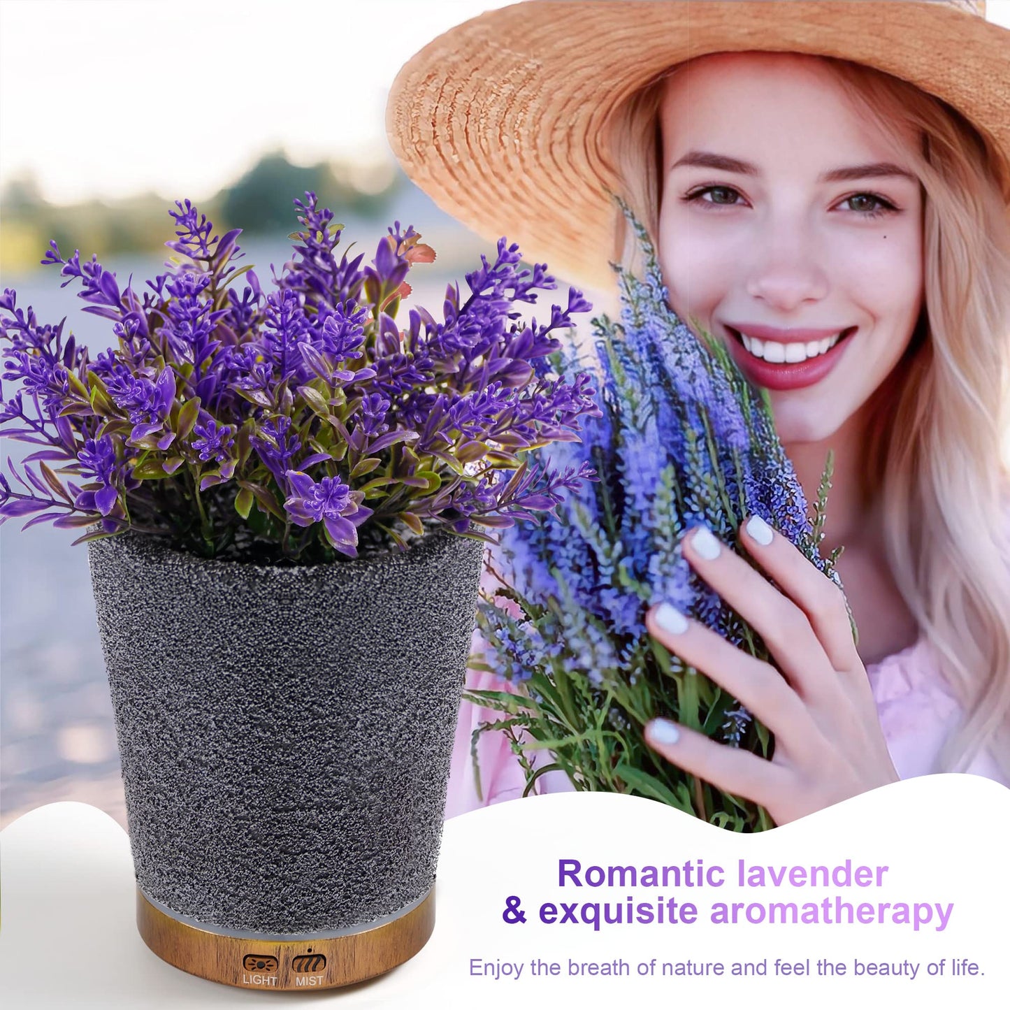Plant-Based Aroma Diffuser – Natural Fragrance with Decorative Flower Pot