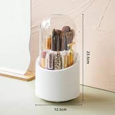 360° Rotating Makeup Brush Holder – Spin & Store in Style