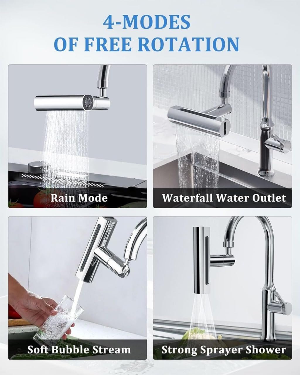 Universal 360° Turbo Shower Head – High Pressure & Water Saving