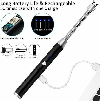 Rechargeable Electric Lighter | Windproof & Flameless