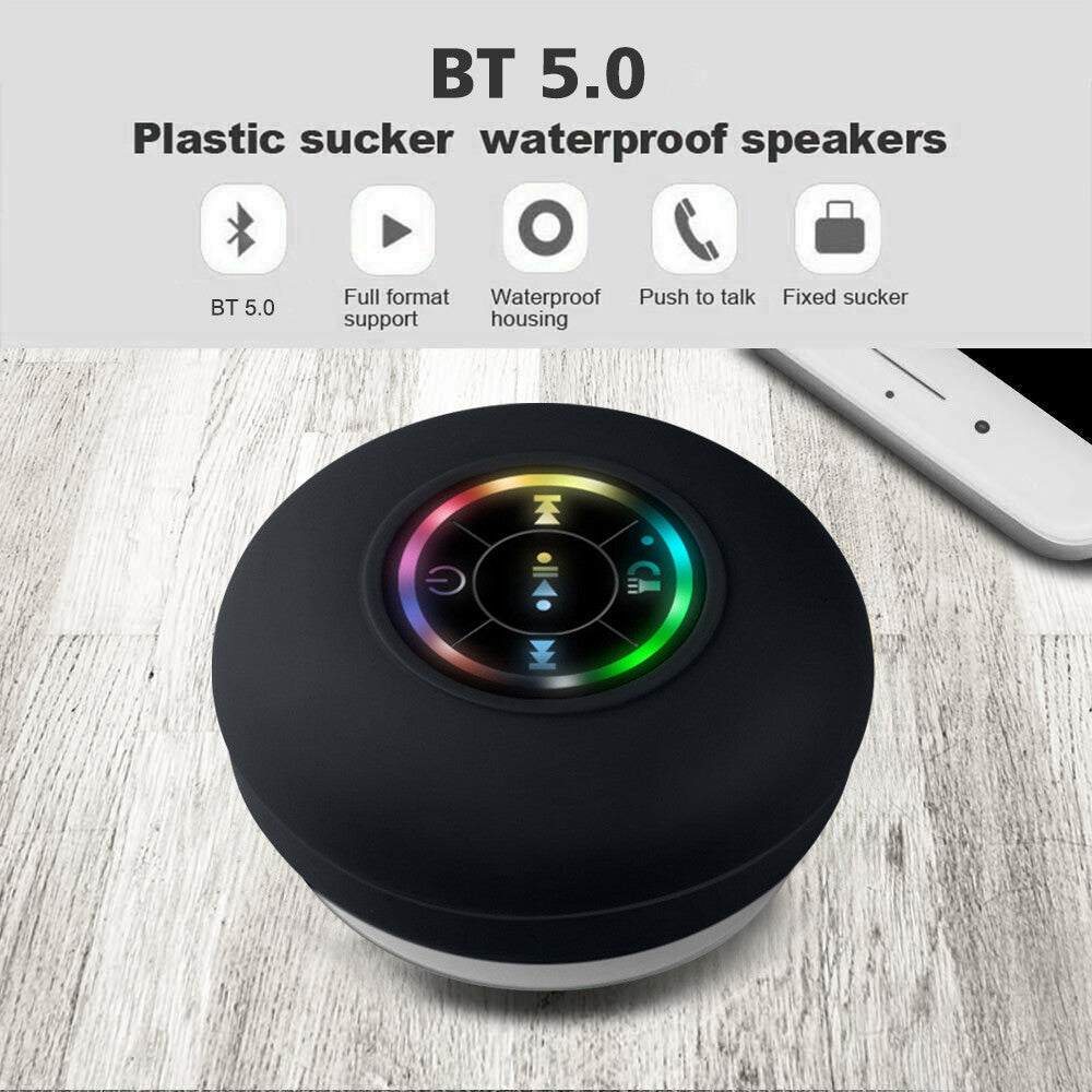 Waterproof Suction Bluetooth Speaker – Stick, Play & Splash!