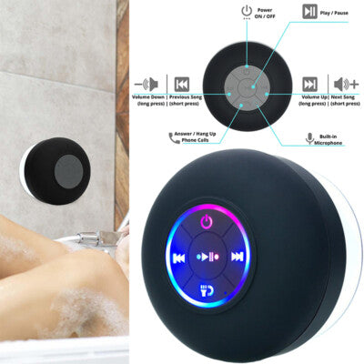 Waterproof Suction Bluetooth Speaker – Stick, Play & Splash!