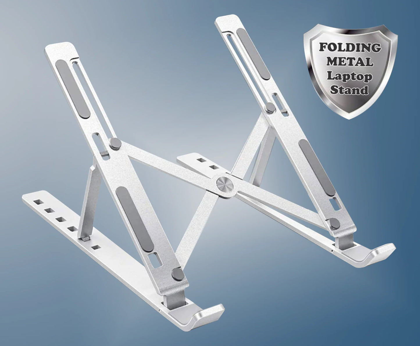 Adjustable Steel Laptop Stand – Foldable & Sturdy