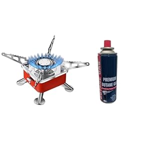 Portable Camping Gas Stove + Cylinder | Mini Outdoor Burner