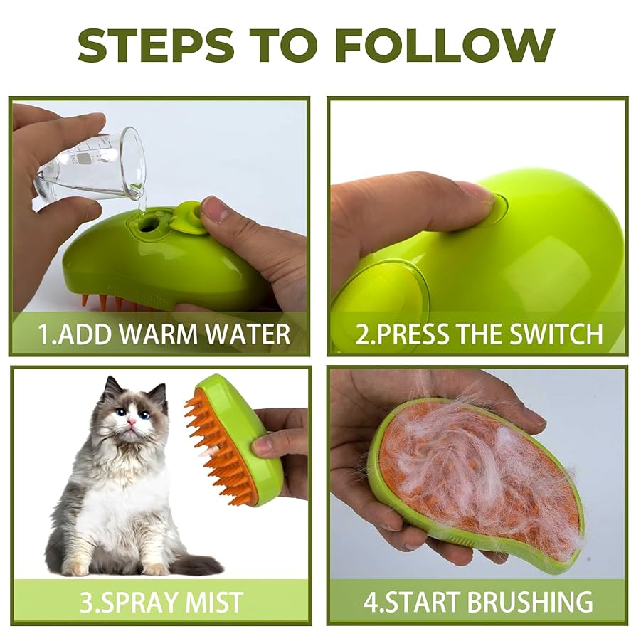 Pet Stream Brush – Bath & Brush in One!