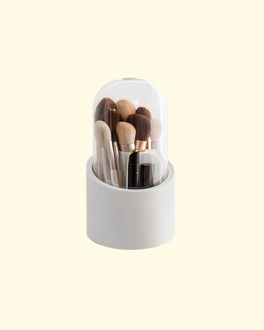 360° Rotating Makeup Brush Holder – Spin & Store in Style