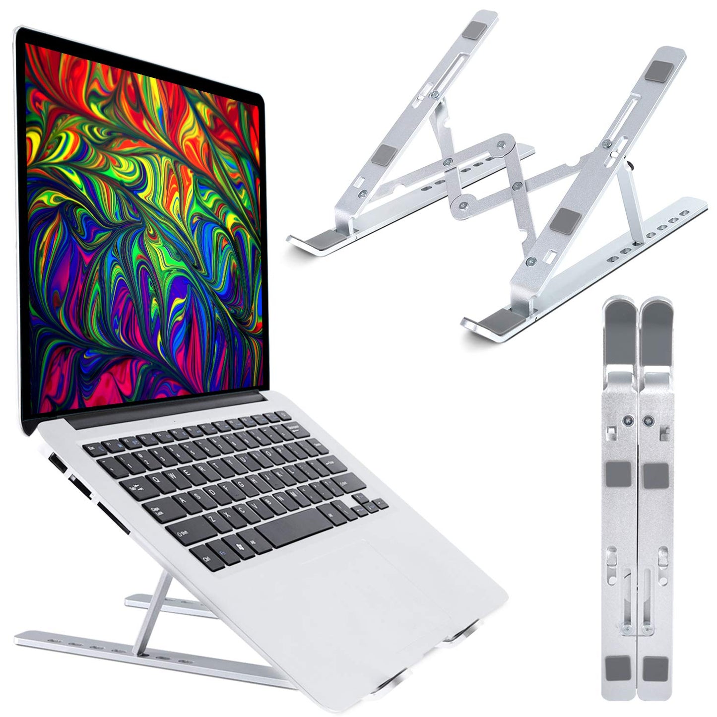 Adjustable Steel Laptop Stand – Foldable & Sturdy