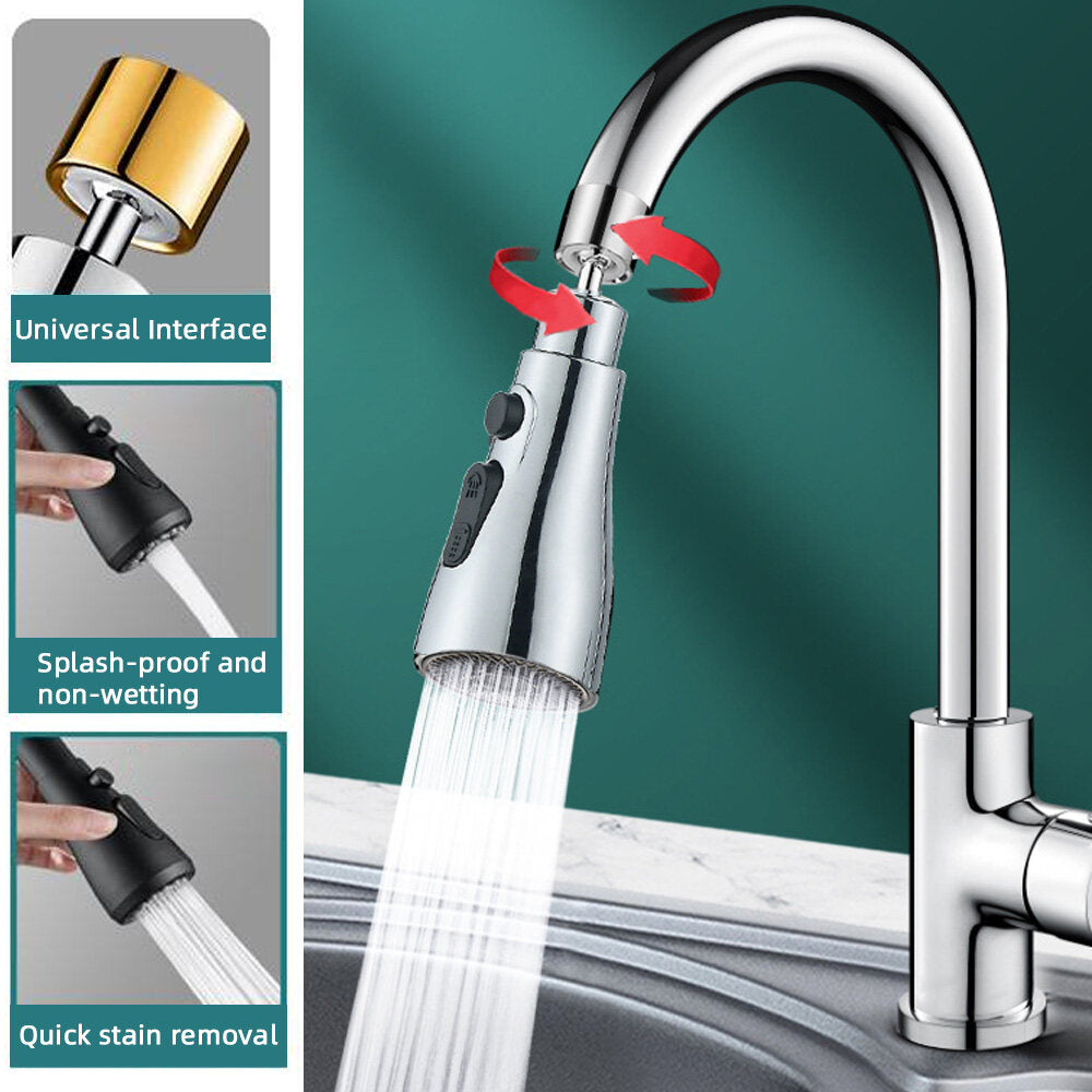 360° Rotating Faucet Sprayer – Dual Mode Water Saver Nozzle