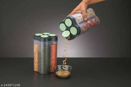 4-Section Multipurpose Storage Box | Snack & Dry Fruit Organizer