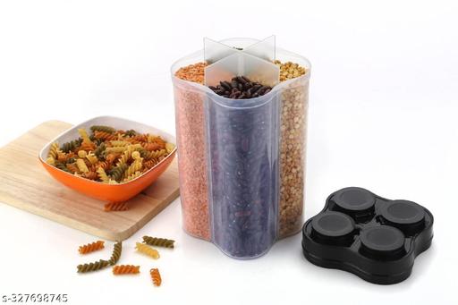 4-Section Multipurpose Storage Box | Snack & Dry Fruit Organizer